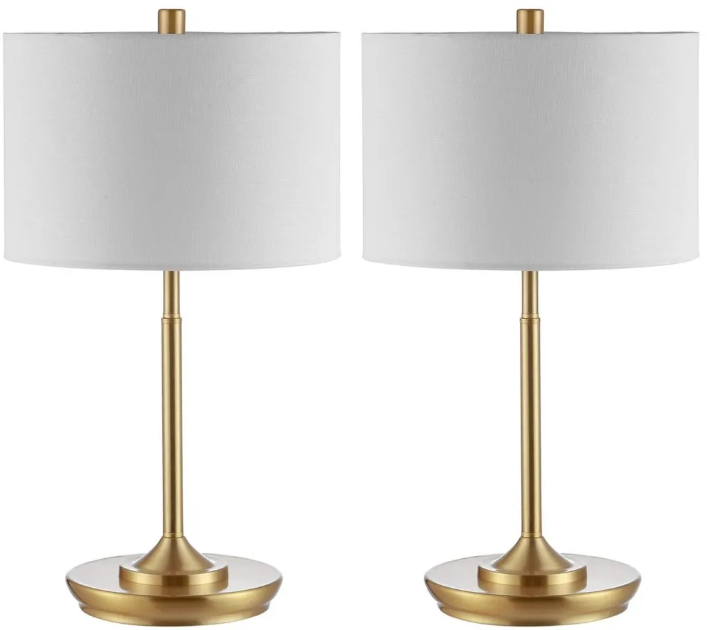 Tanner Table Lamp Set in Brass by Safavieh