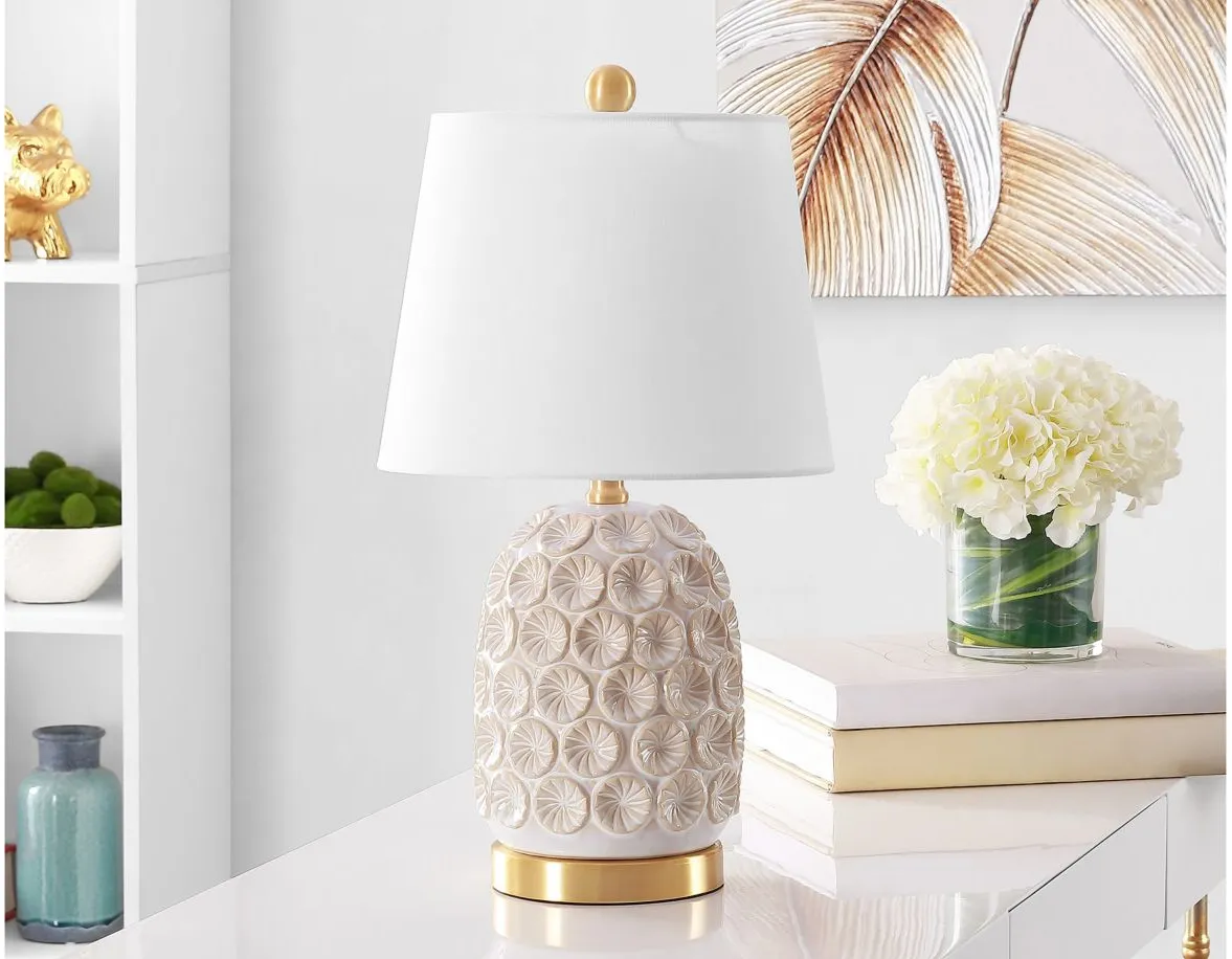 Lukas Table Lamp in Off-White by Safavieh