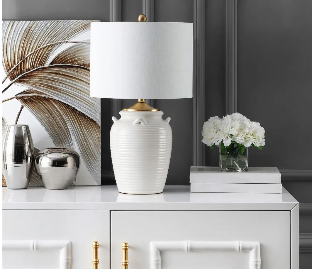 Rhett Table Lamp in Ivory by Safavieh