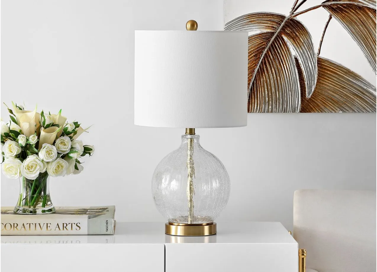 Bilsor Glass Table Lamp in Clear by Safavieh