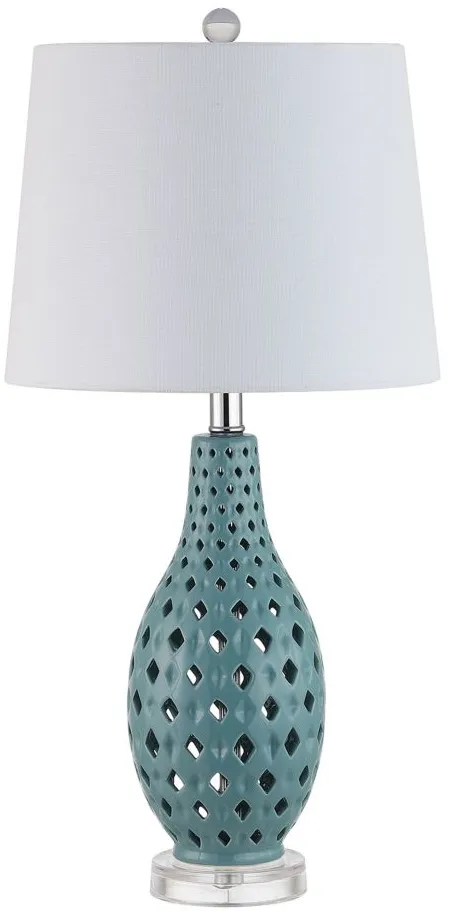 Brisor Ceramic Table Lamp in Blue by Safavieh