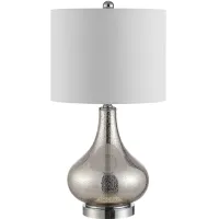 Penla Glass Table Lamp in Silver by Safavieh