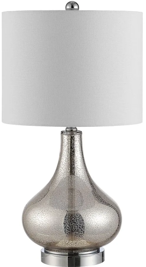 Penla Glass Table Lamp in Silver by Safavieh
