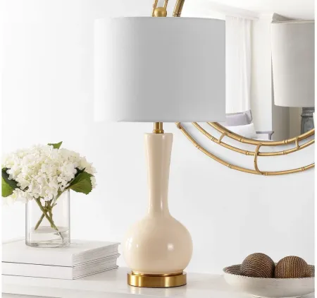 Renni Glass Table Lamp in Ivory by Safavieh