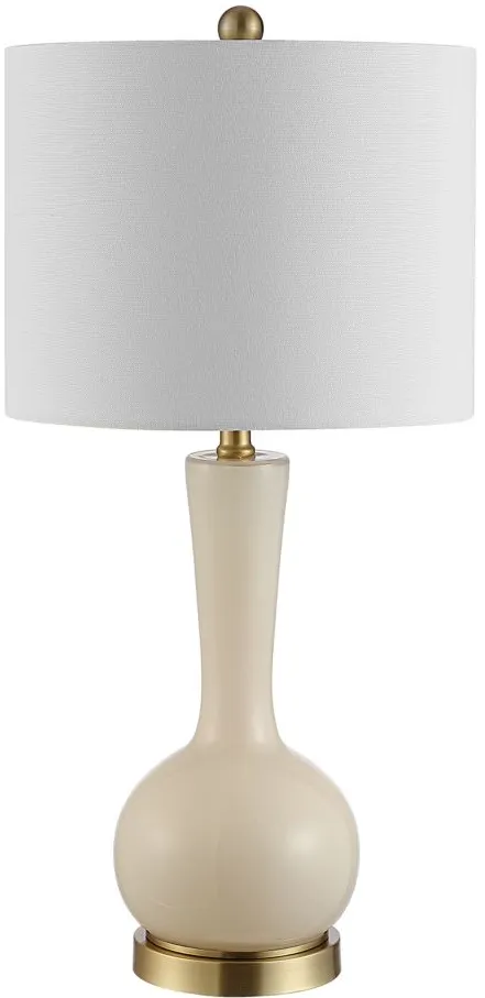 Renni Glass Table Lamp in Ivory by Safavieh