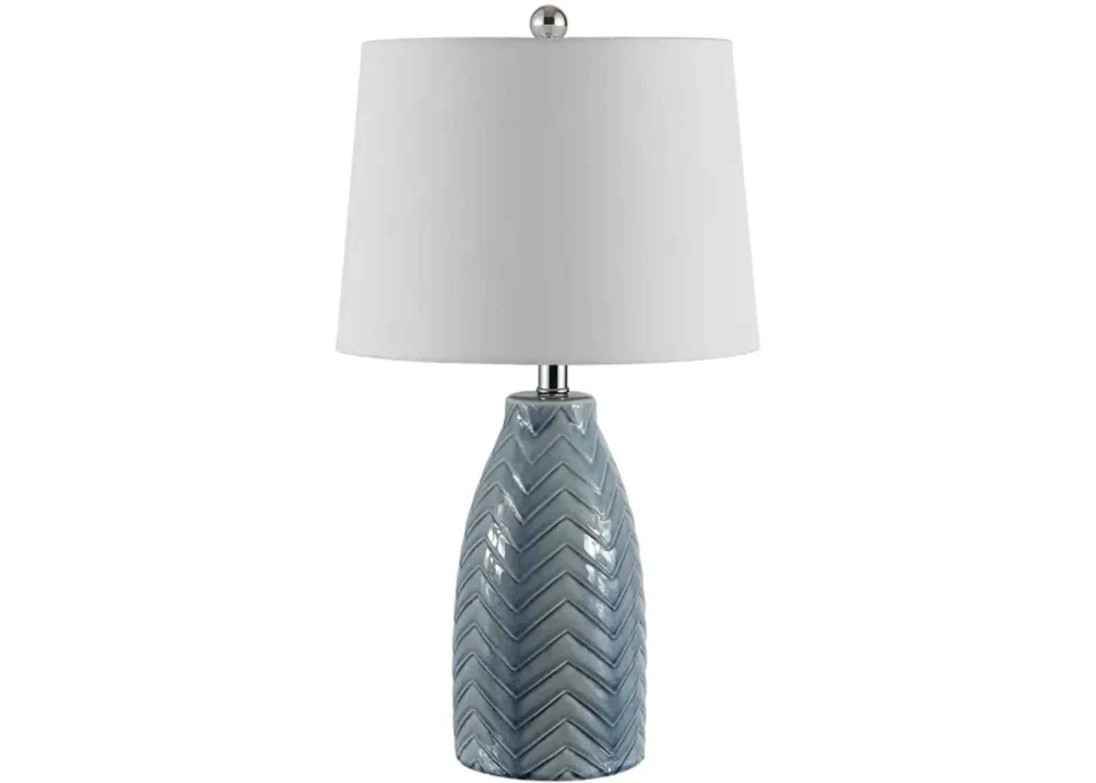 Lamson Glass Table Lamp in Gray by Safavieh