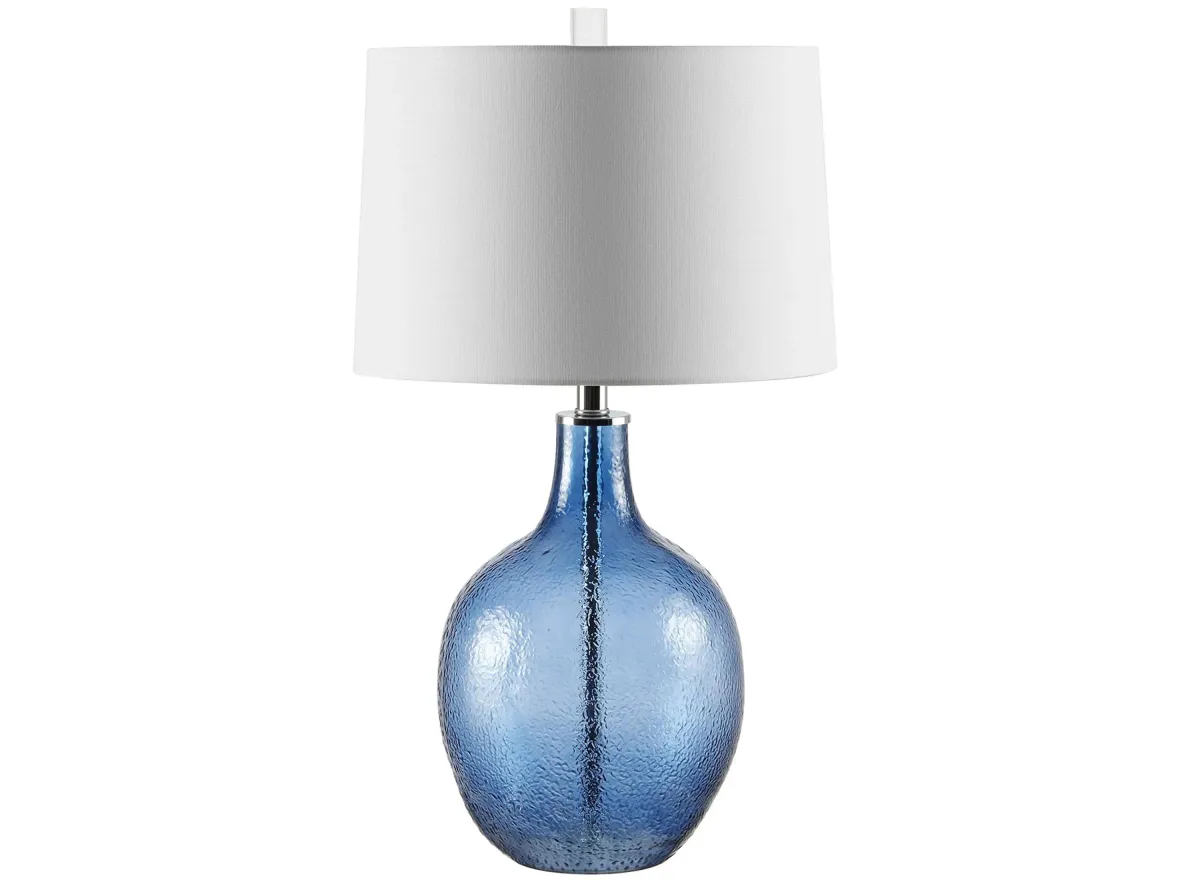 Orien Glass Table Lamp in Blue by Safavieh