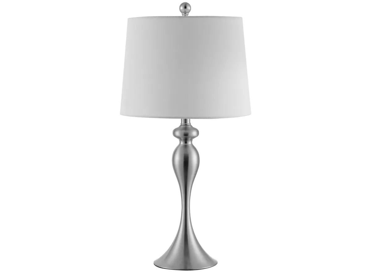 Norri Iron Table Lamp in Nickel by Safavieh