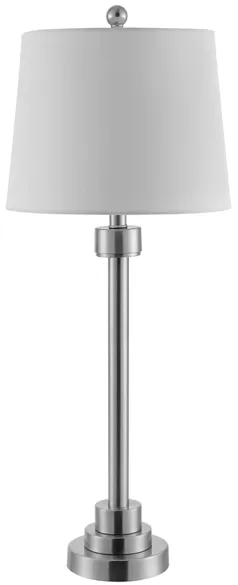 Navo Iron Table Lamp in Nickel by Safavieh