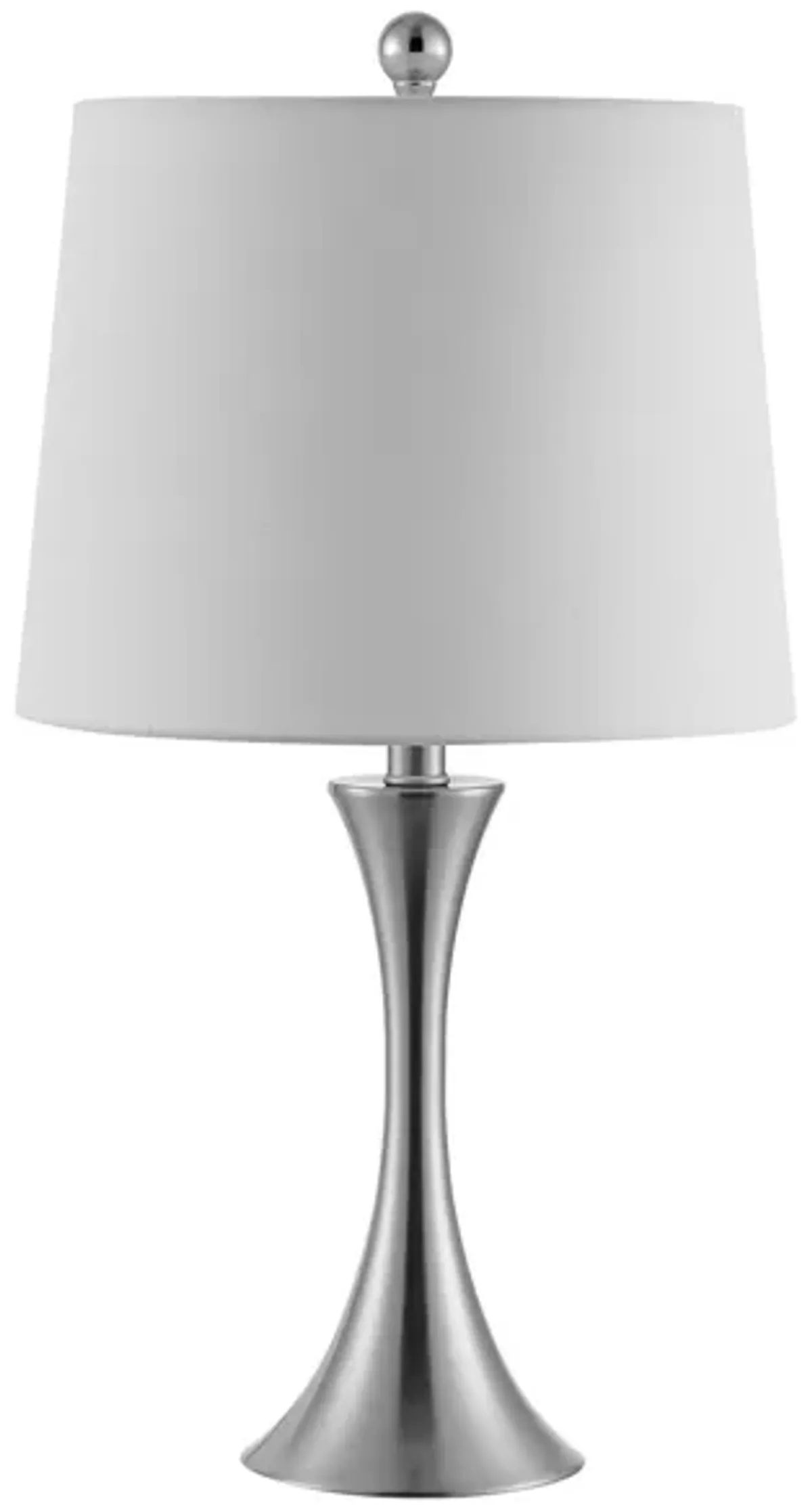 Gremla Iron Table Lamp in Nickel by Safavieh