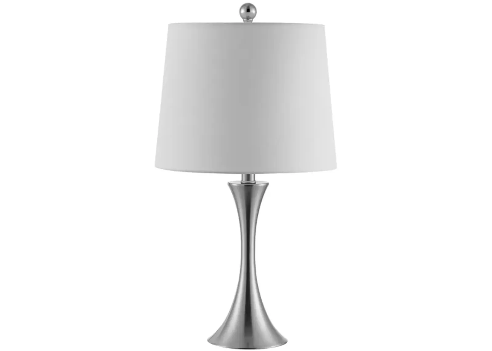 Gremla Iron Table Lamp in Nickel by Safavieh