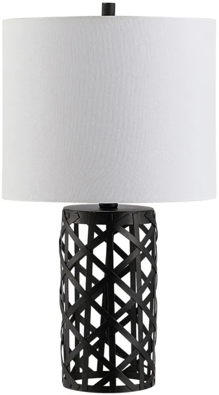 Armena Iron Table Lamp in Black by Safavieh