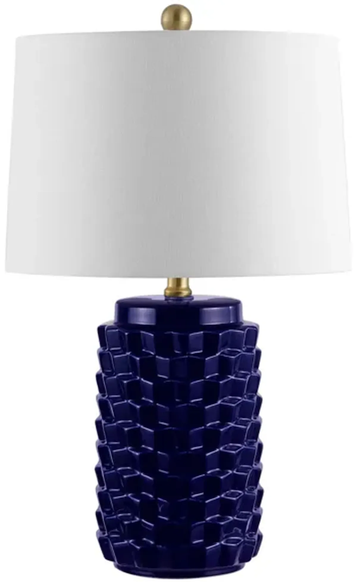 Memphis Ceramic Table Lamp in Navy by Safavieh