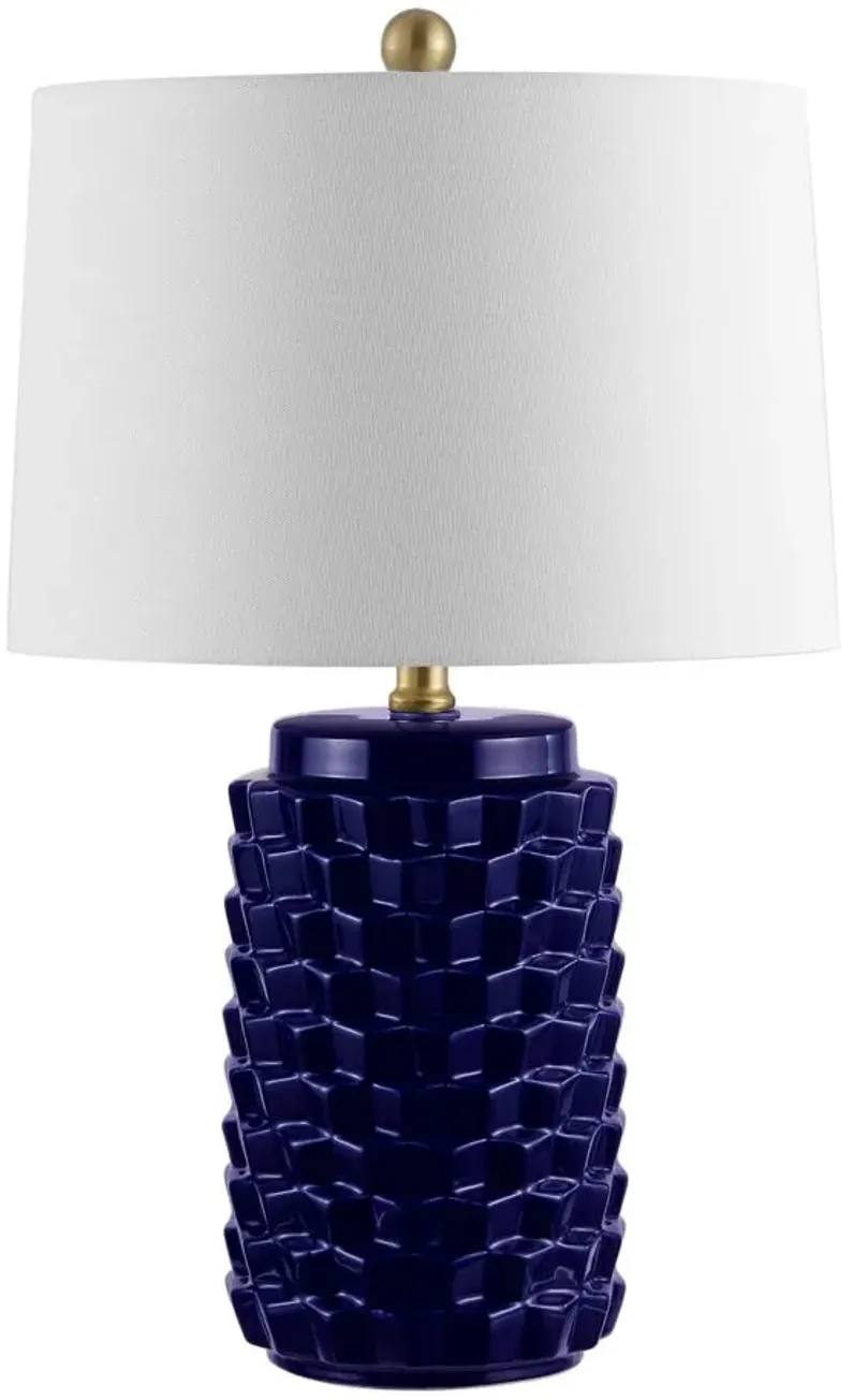 Memphis Ceramic Table Lamp in Navy by Safavieh