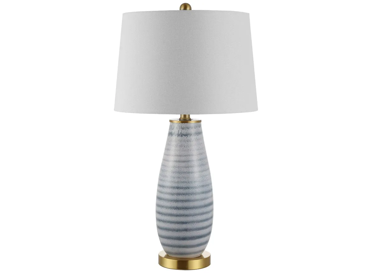 Harlem Glass Table Lamp in Blue by Safavieh