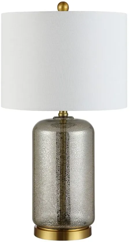 Gaetna Glass Table Lamp in Silver by Safavieh