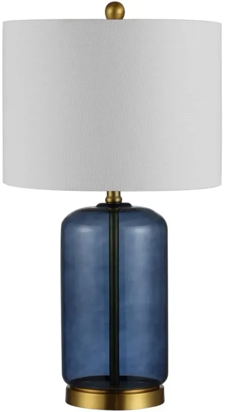 Gaetna Glass Table Lamp in Blue by Safavieh