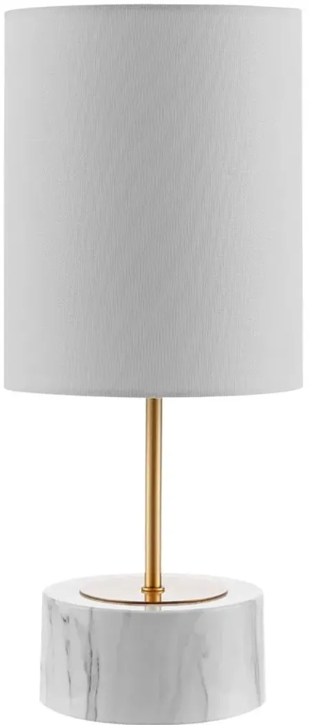 Naila Iron Table Lamp in White by Safavieh