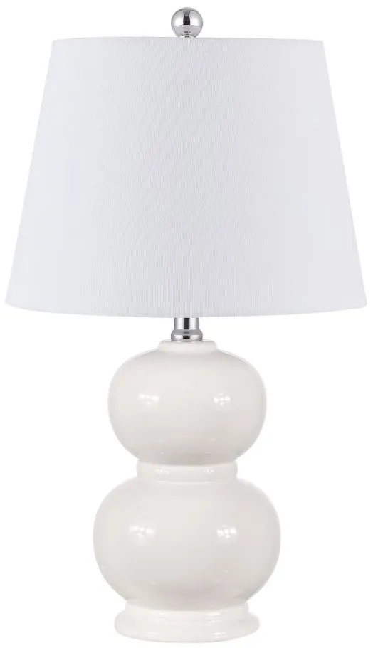 Naji Glass Table Lamp in Ivory by Safavieh