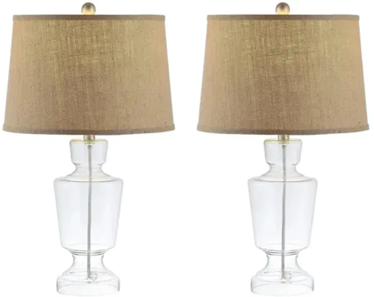 Nadine Glass Table Lamp Set