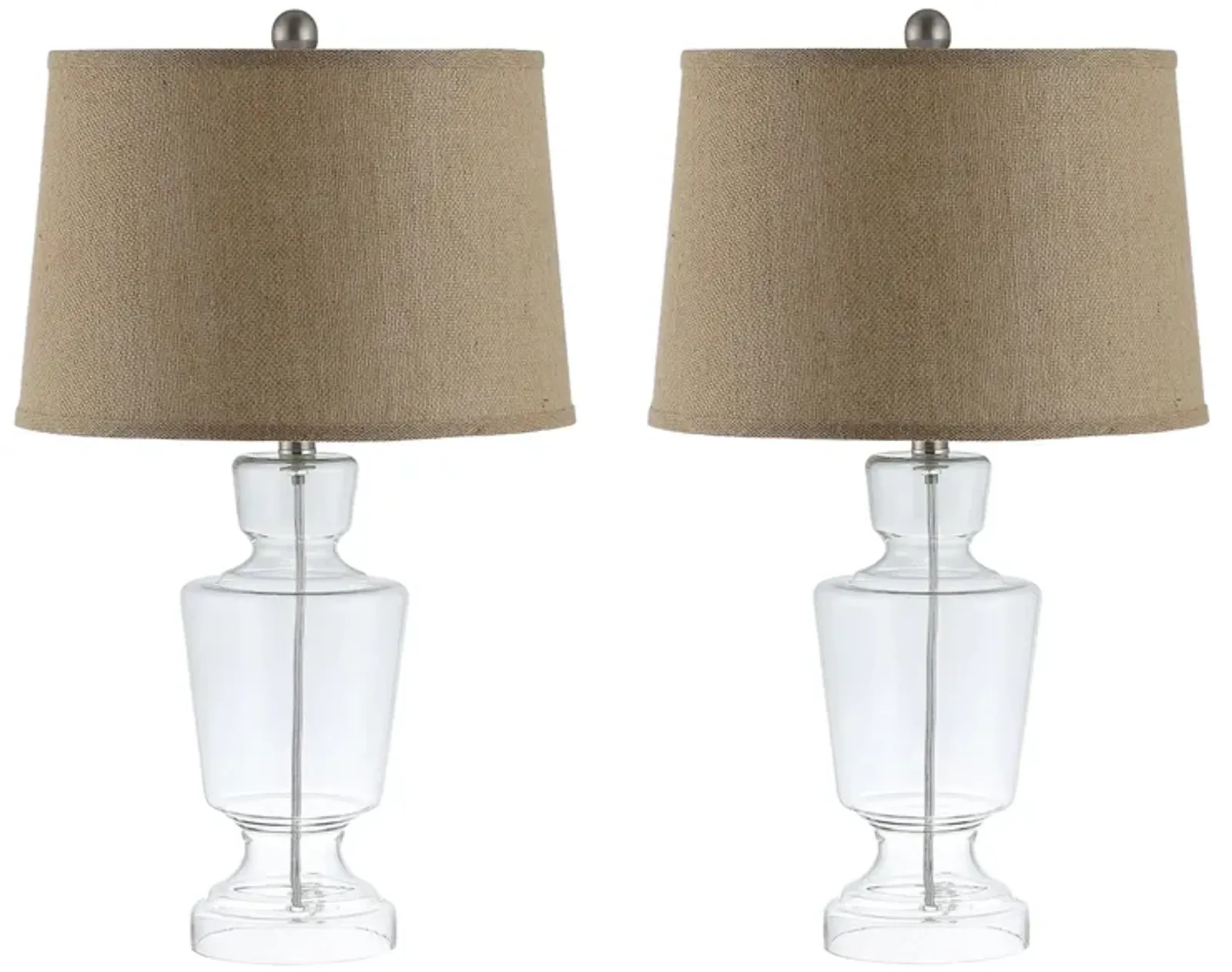 Nadine Glass Table Lamp Set