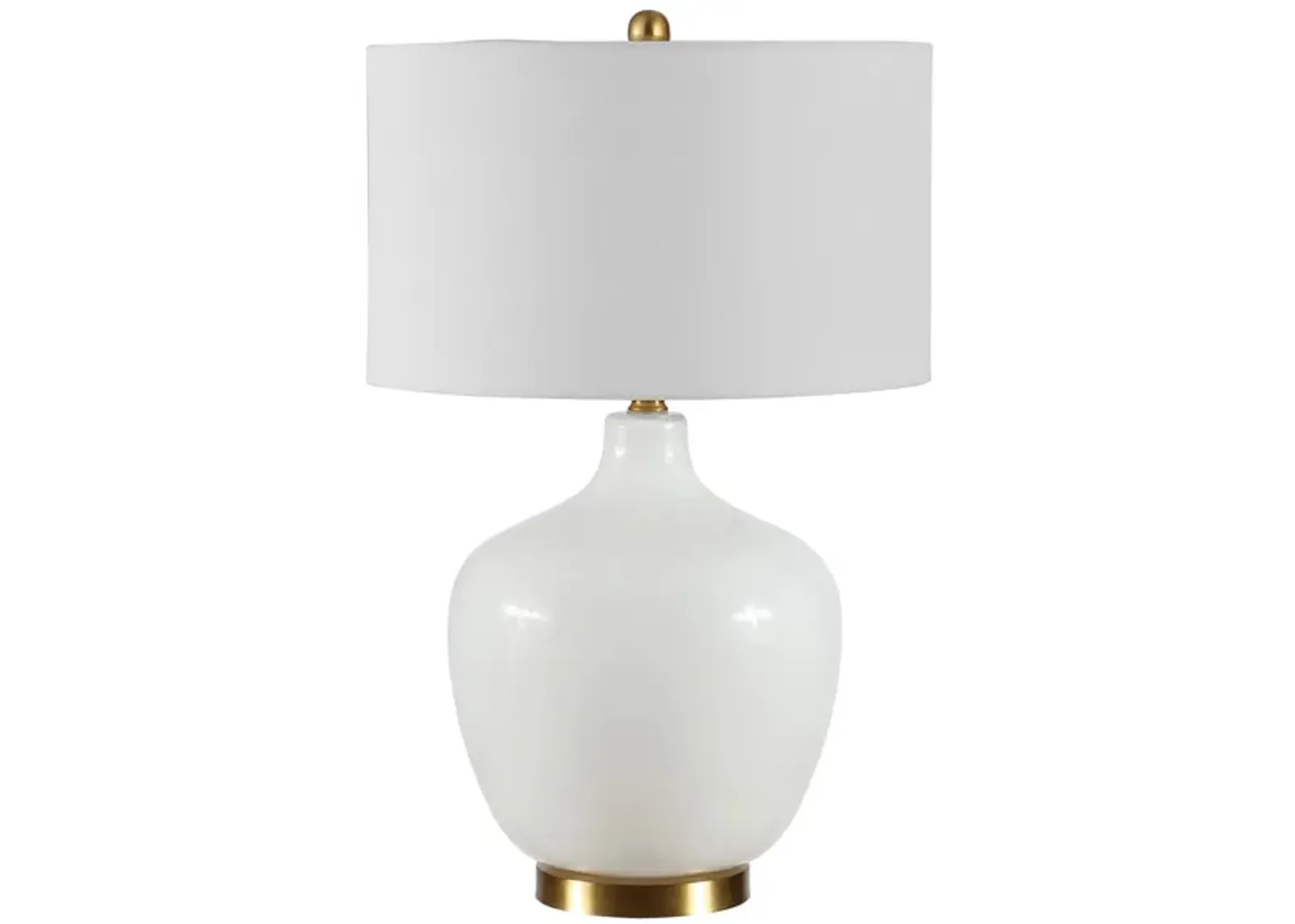 Bayan Glass Table Lamp in White by Safavieh