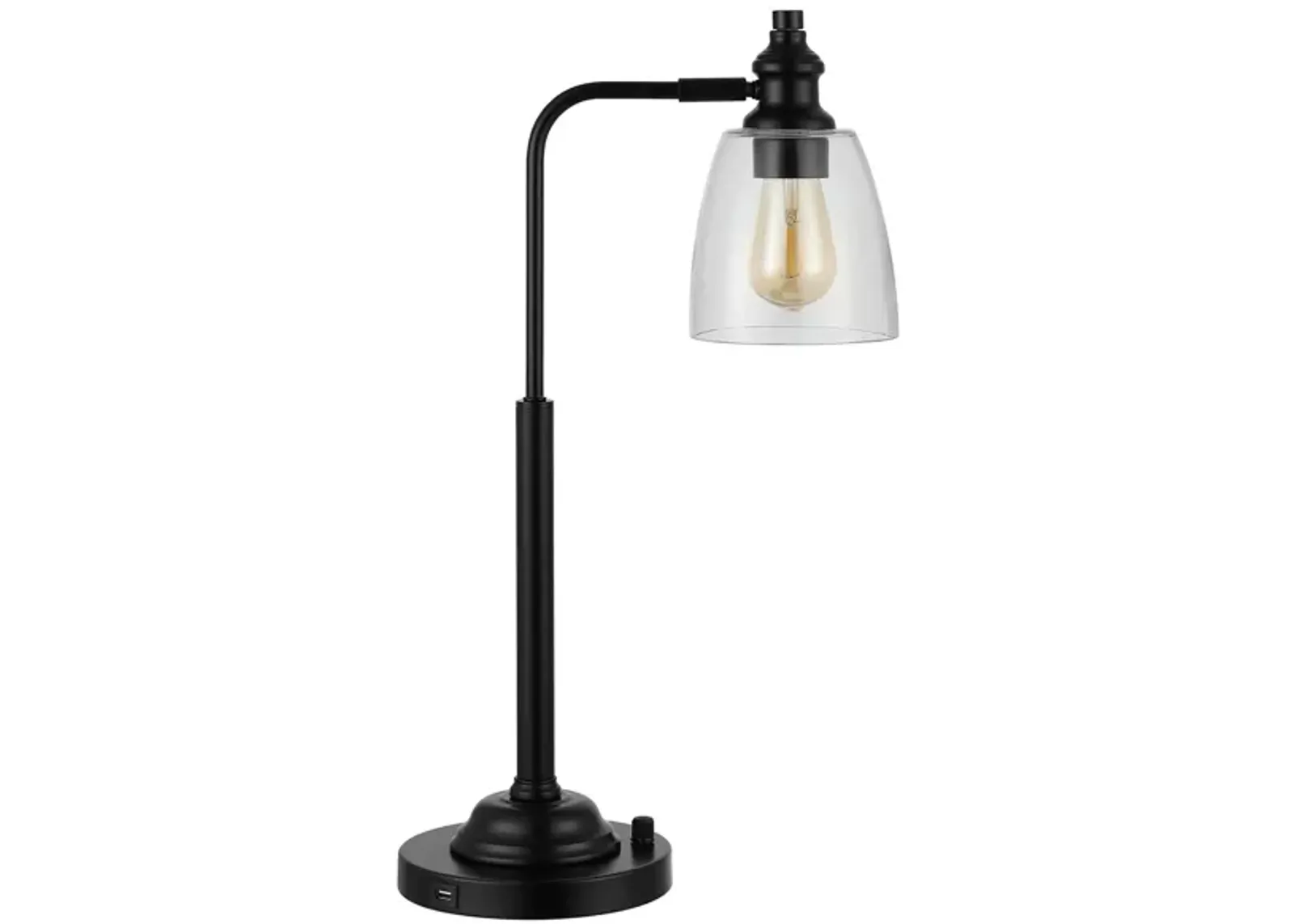 Bixby Iron Table Lamp in Black by Safavieh