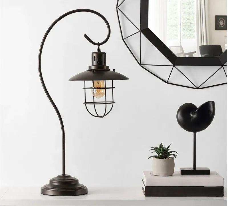 Bijou Iron Table Lamp in Black by Safavieh