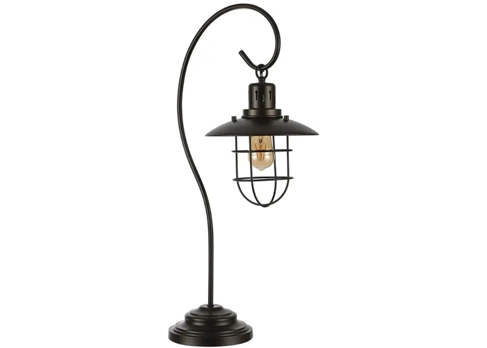 Bijou Iron Table Lamp in Black by Safavieh