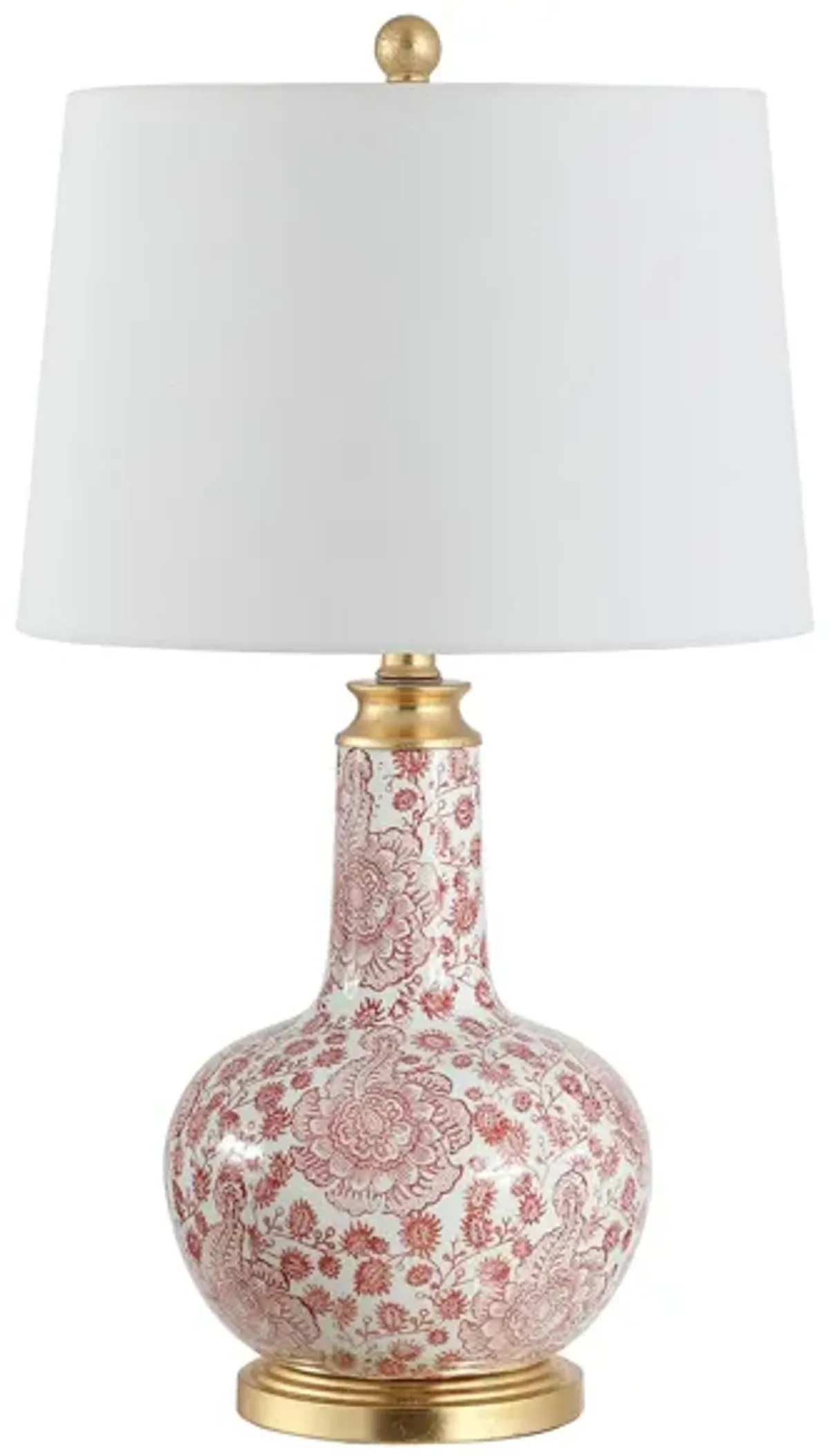 Boris Ceramic Table Lamp in Red by Safavieh