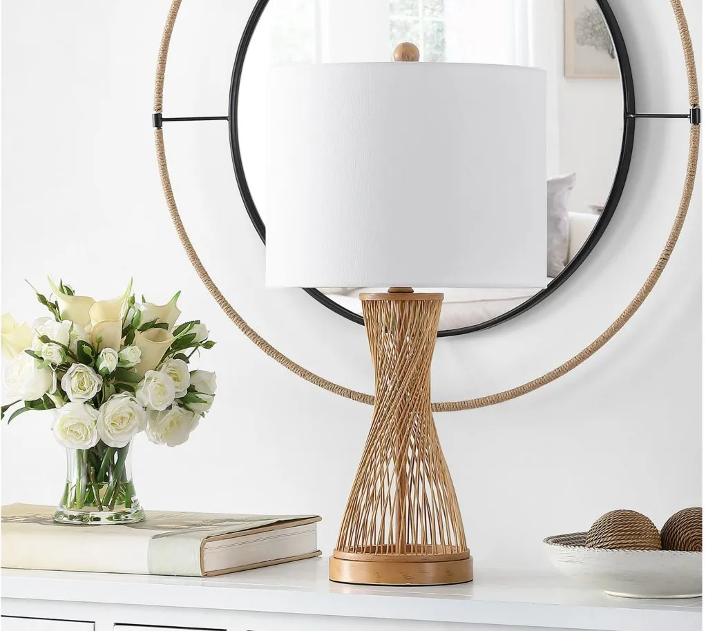 Corina Bamboo Table Lamp in Natural by Safavieh