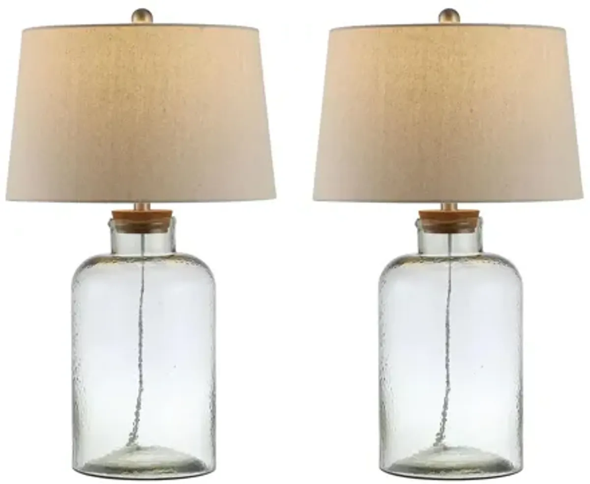 Isla Glass Table Lamp Set