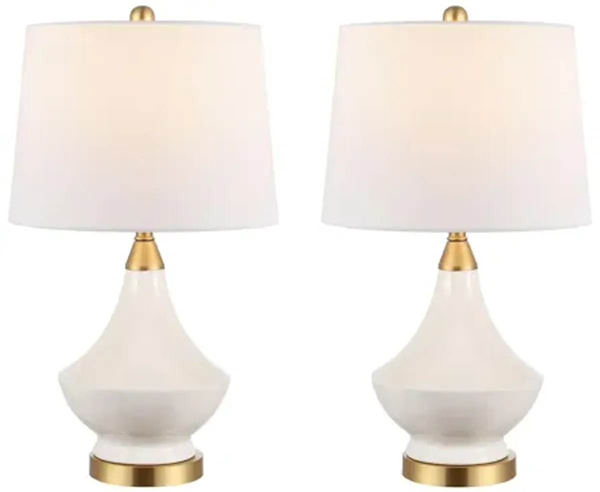 Emery Glass Table Lamp Set