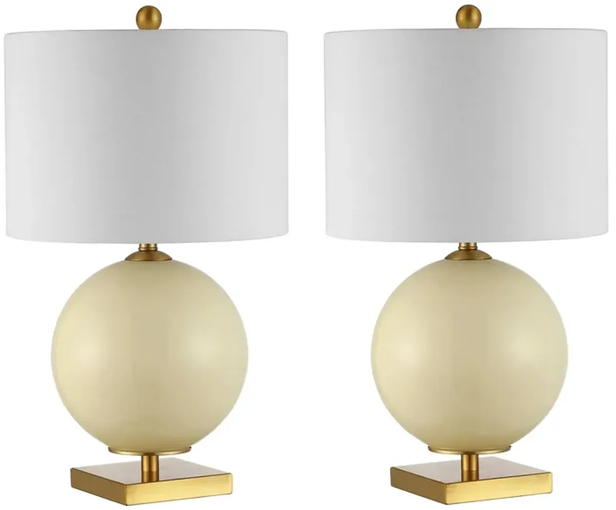 Brielle Glass Table Lamp Set in Off-White by Safavieh