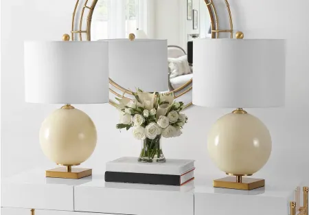 Brielle Glass Table Lamp Set in Off-White by Safavieh