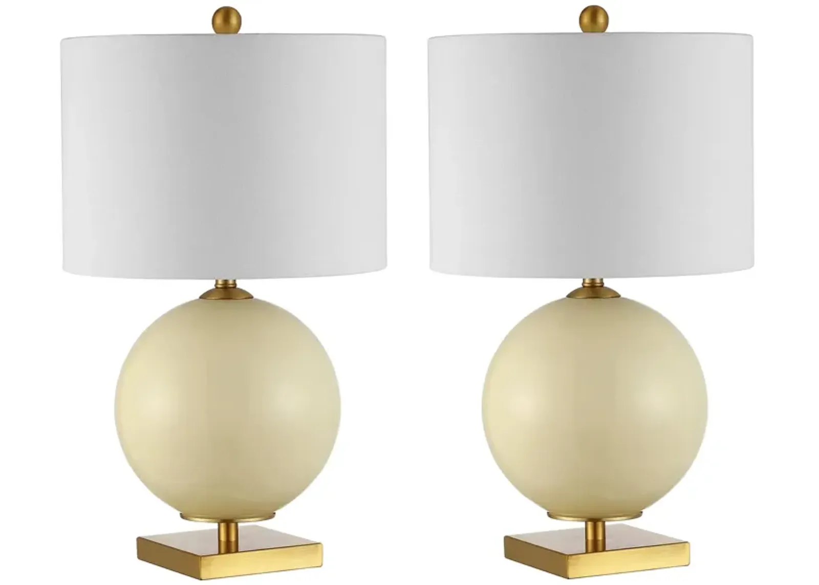 Brielle Glass Table Lamp Set in Off-White by Safavieh