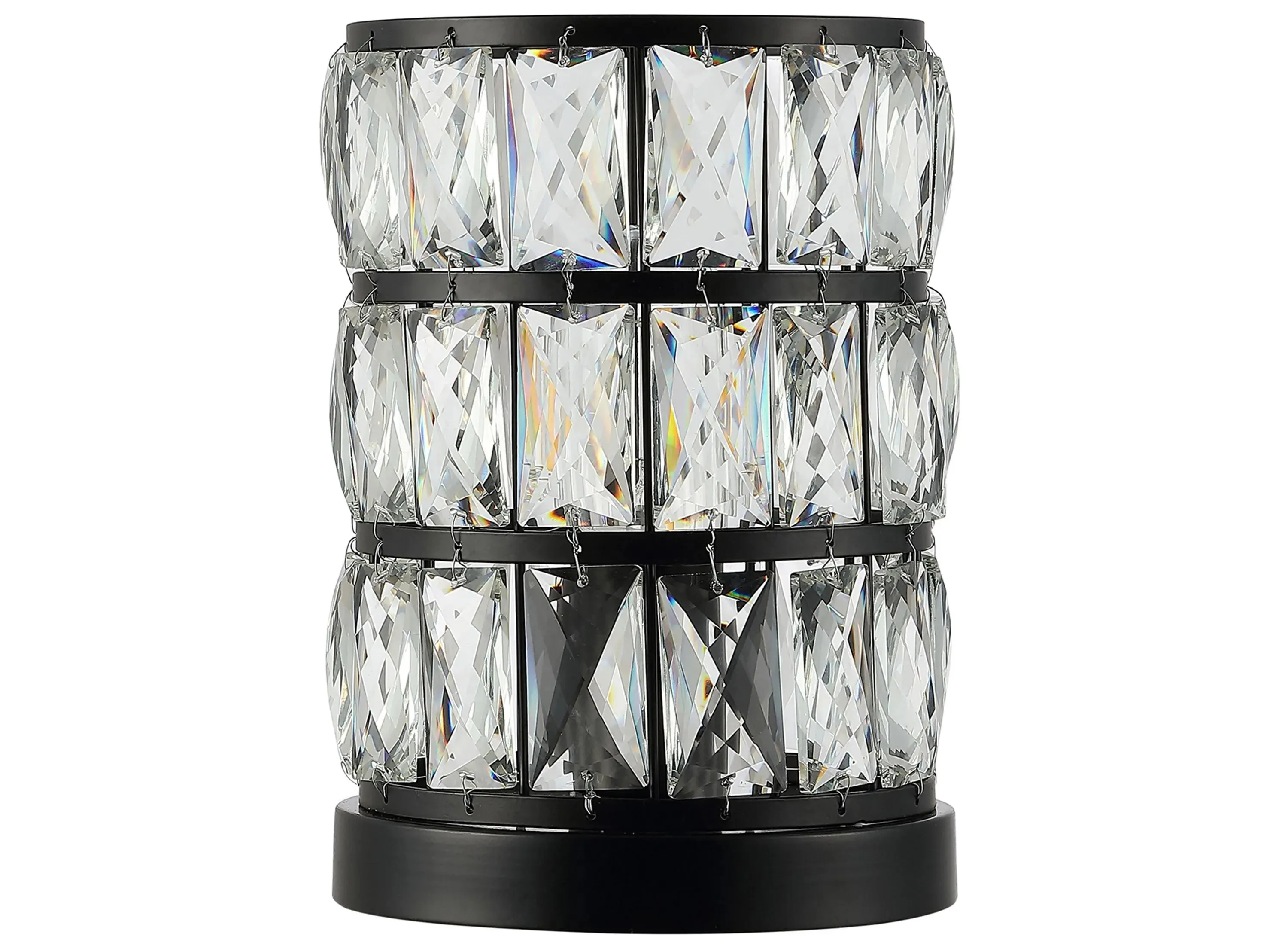 Novah Acrylic Table Lamp in Black by Safavieh