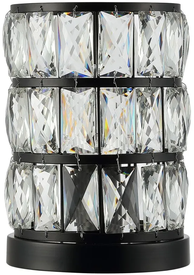 Novah Acrylic Table Lamp in Black by Safavieh