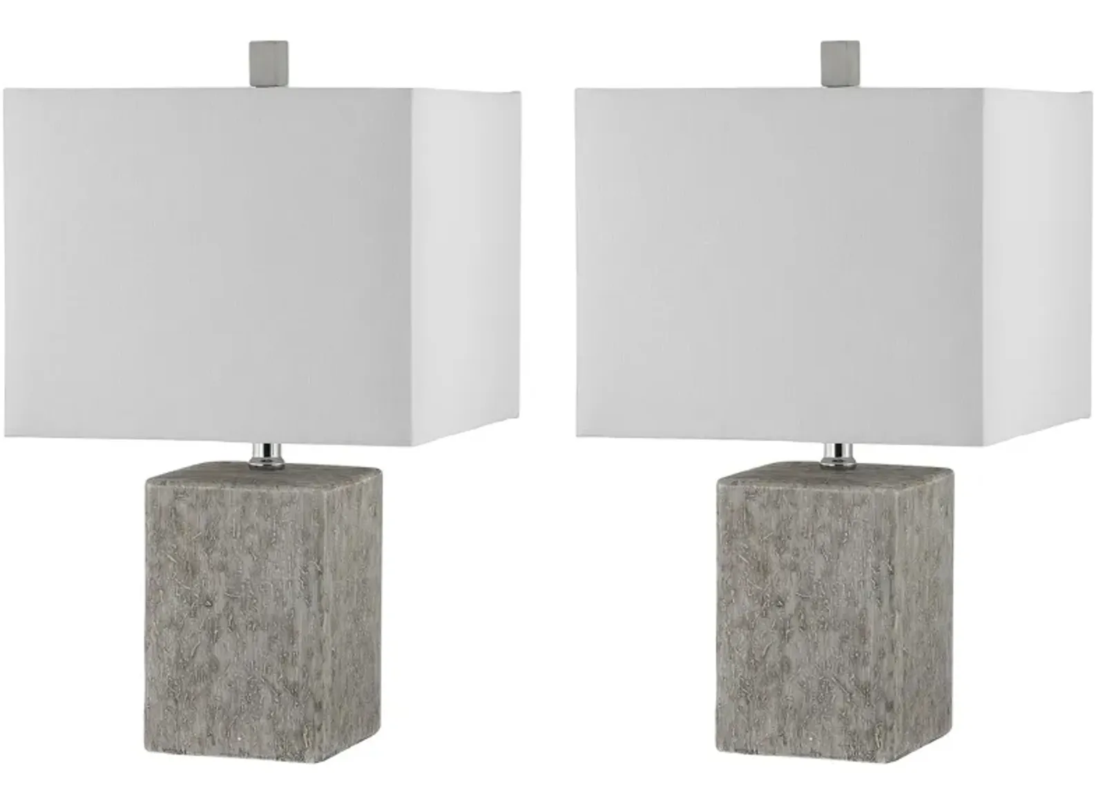 Amby Ceramic Table Lamp Set in Gray by Safavieh