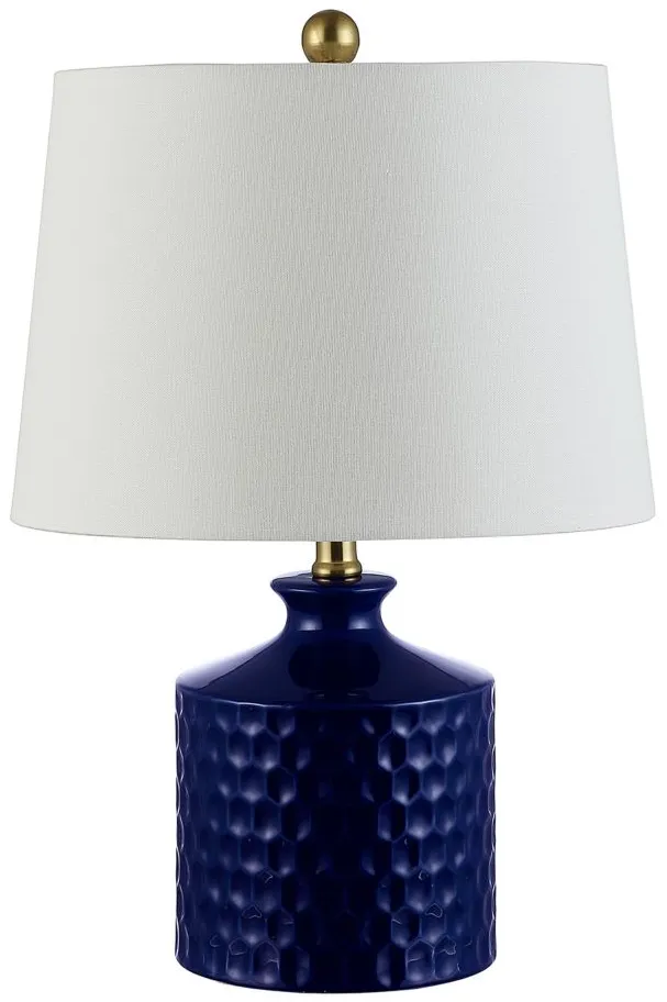 Sage Ceramic Table Lamp in Navy by Safavieh