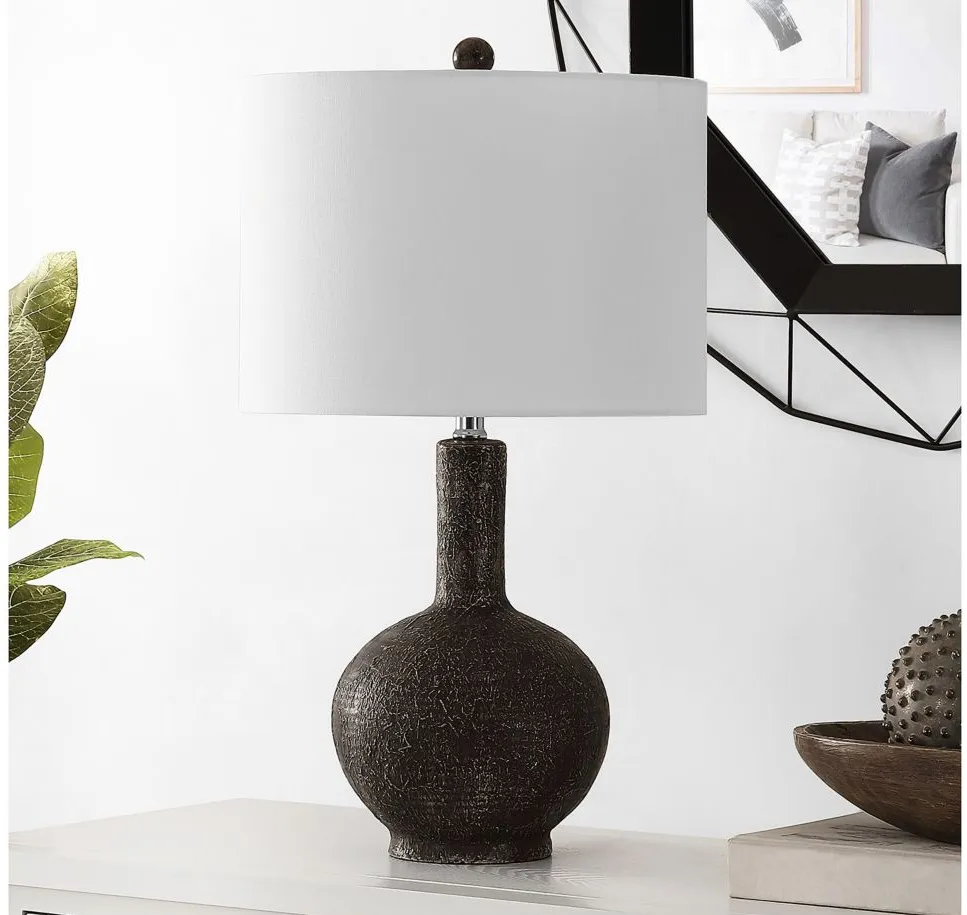 Gemini Resin Table Lamp in Gray by Safavieh