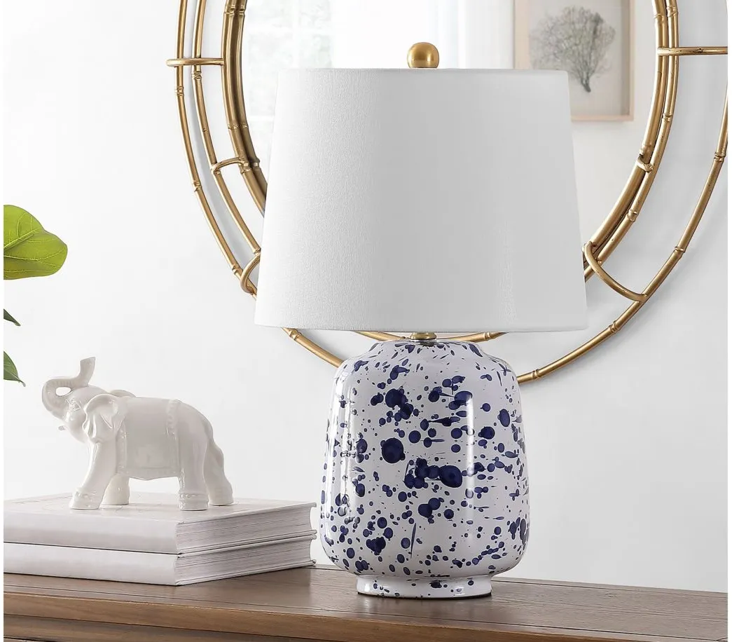 Sadaf Ceramic Table Lamp in Navy by Safavieh