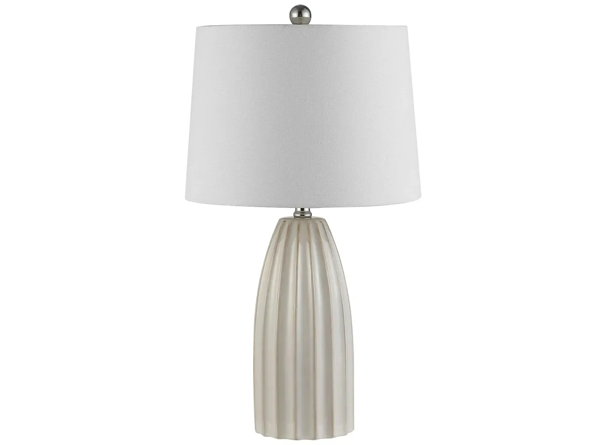 Rino Ceramic Table Lamp in Ivory by Safavieh