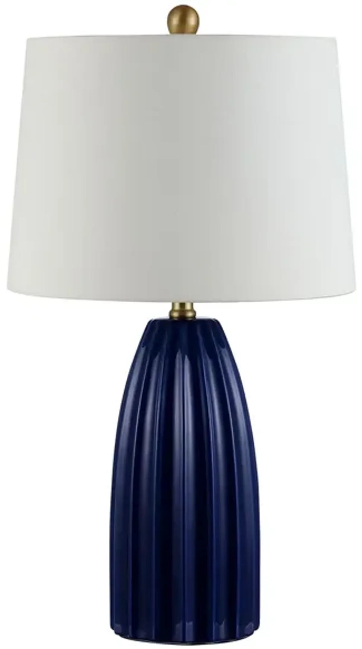 Rino Ceramic Table Lamp in Navy by Safavieh