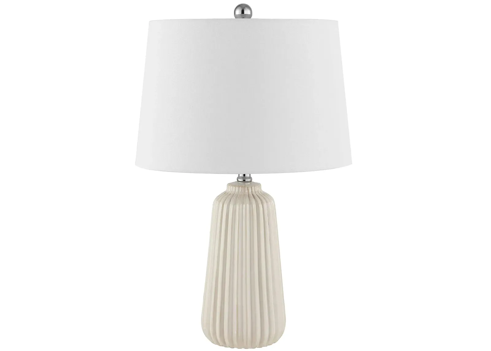 Flora Ceramic Table Lamp in Ivory by Safavieh