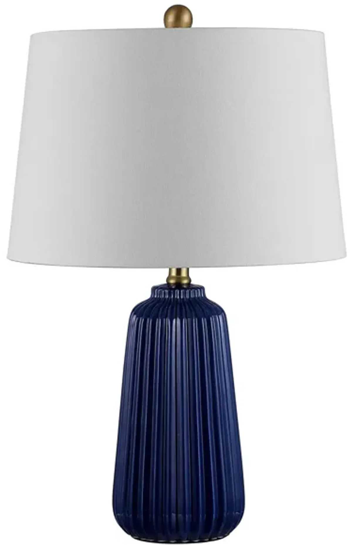 Flora Ceramic Table Lamp in Navy by Safavieh