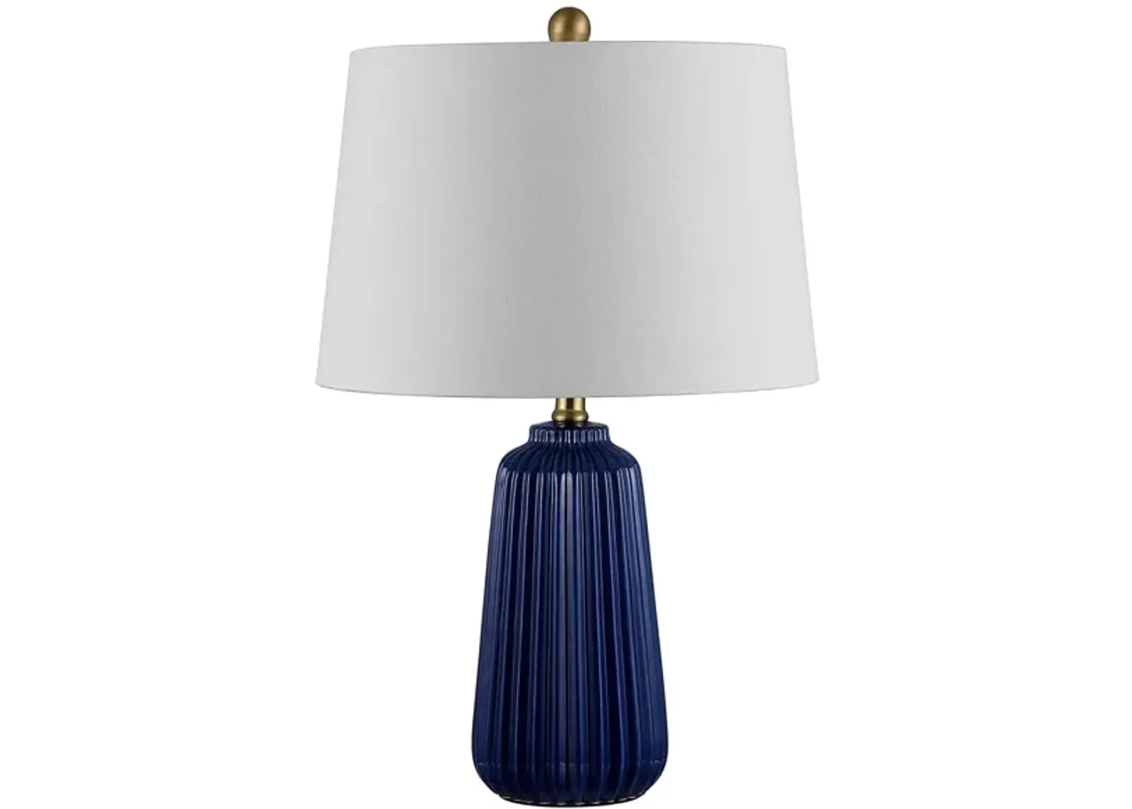 Flora Ceramic Table Lamp in Navy by Safavieh