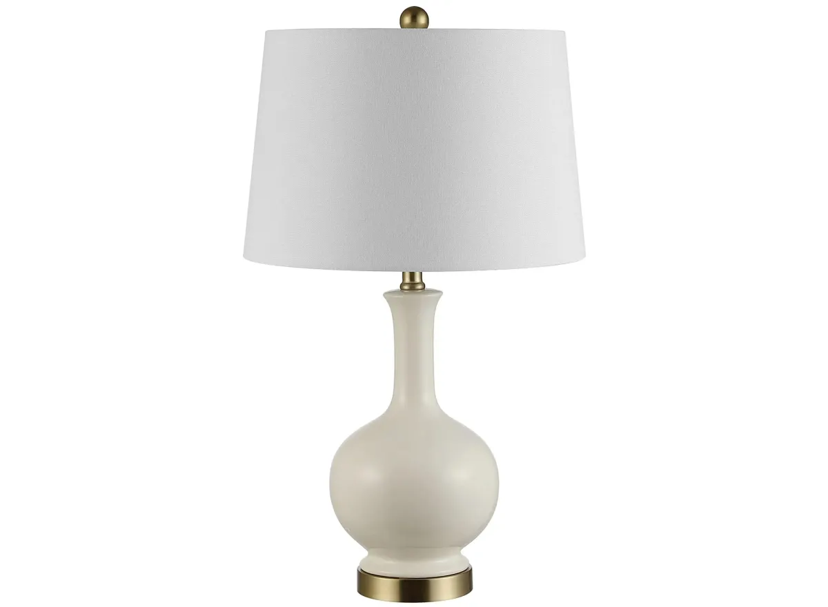 Leia Ceramic Table Lamp in Off-White by Safavieh