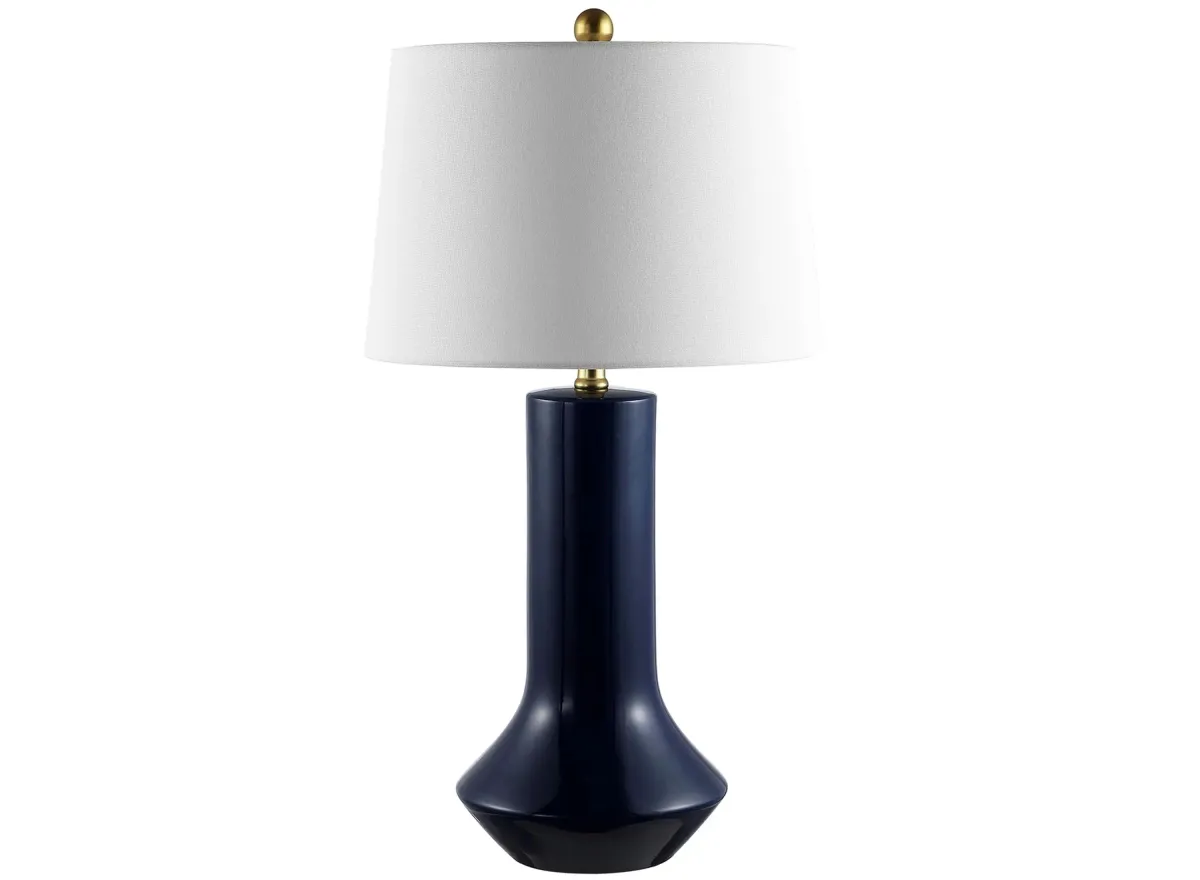 Ellaria Ceramic Table Lamp in Navy by Safavieh