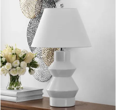 Marlowe Table Lamp in White by Safavieh